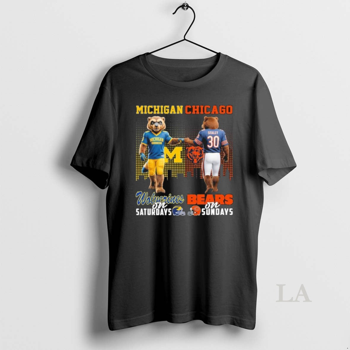 Original Michigan Vs Bears Mascot On Saturdays And On Sundays T-Shirts, Hoodie, Sweatshirt | PopFlextees.com