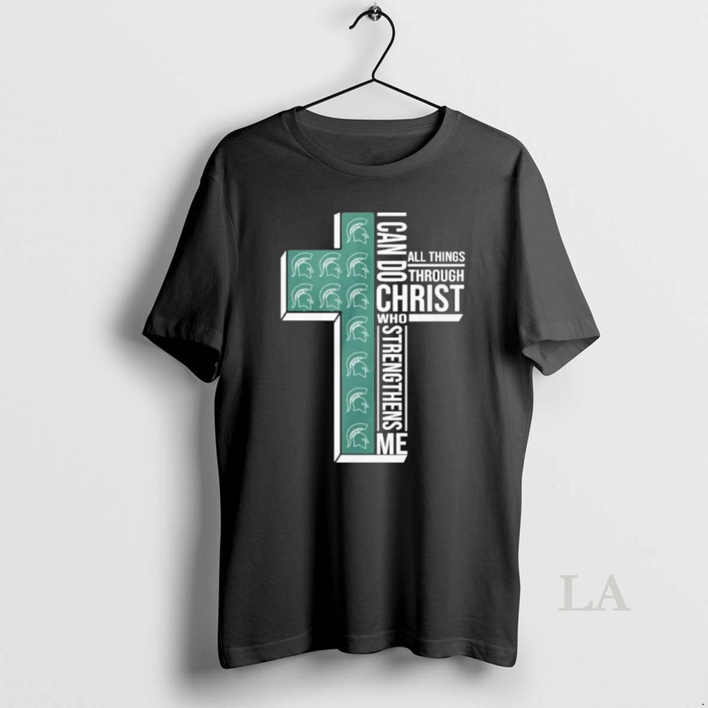 Original Michigan State Basketball Logo I Can Do All Things Through Christ Who Strengthens Me T-Shirts, Hoodie, Sweatshirt