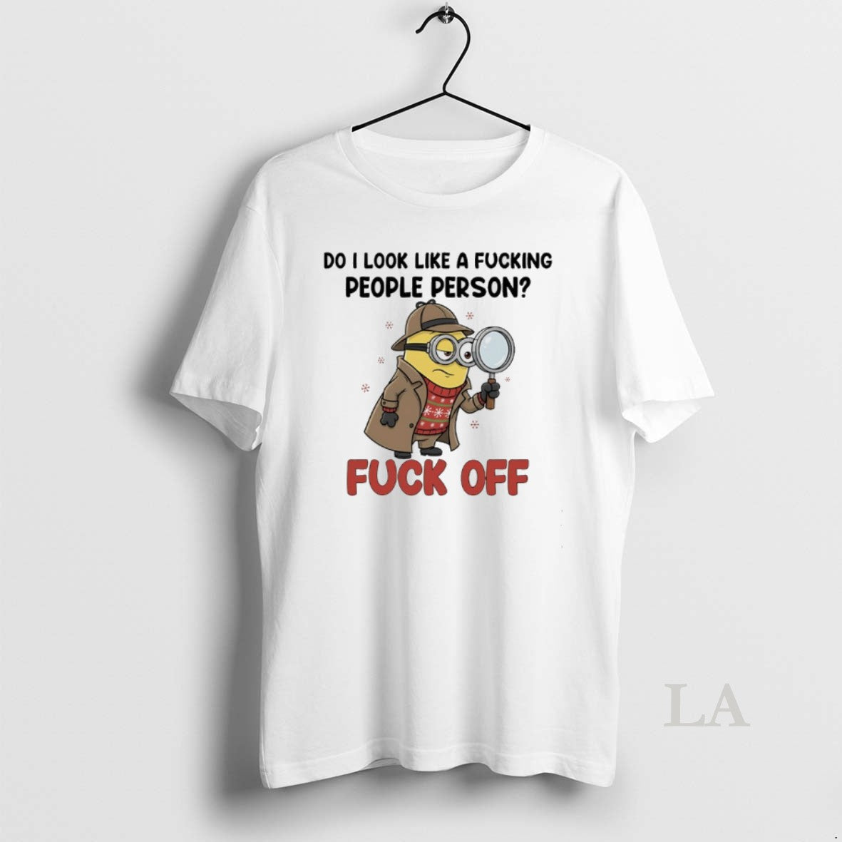 Original Minions Christmas Do I Look Like A Fucking People Person Fuck Off T-Shirts, Hoodie, Sweatshirt | PopFlextees.com