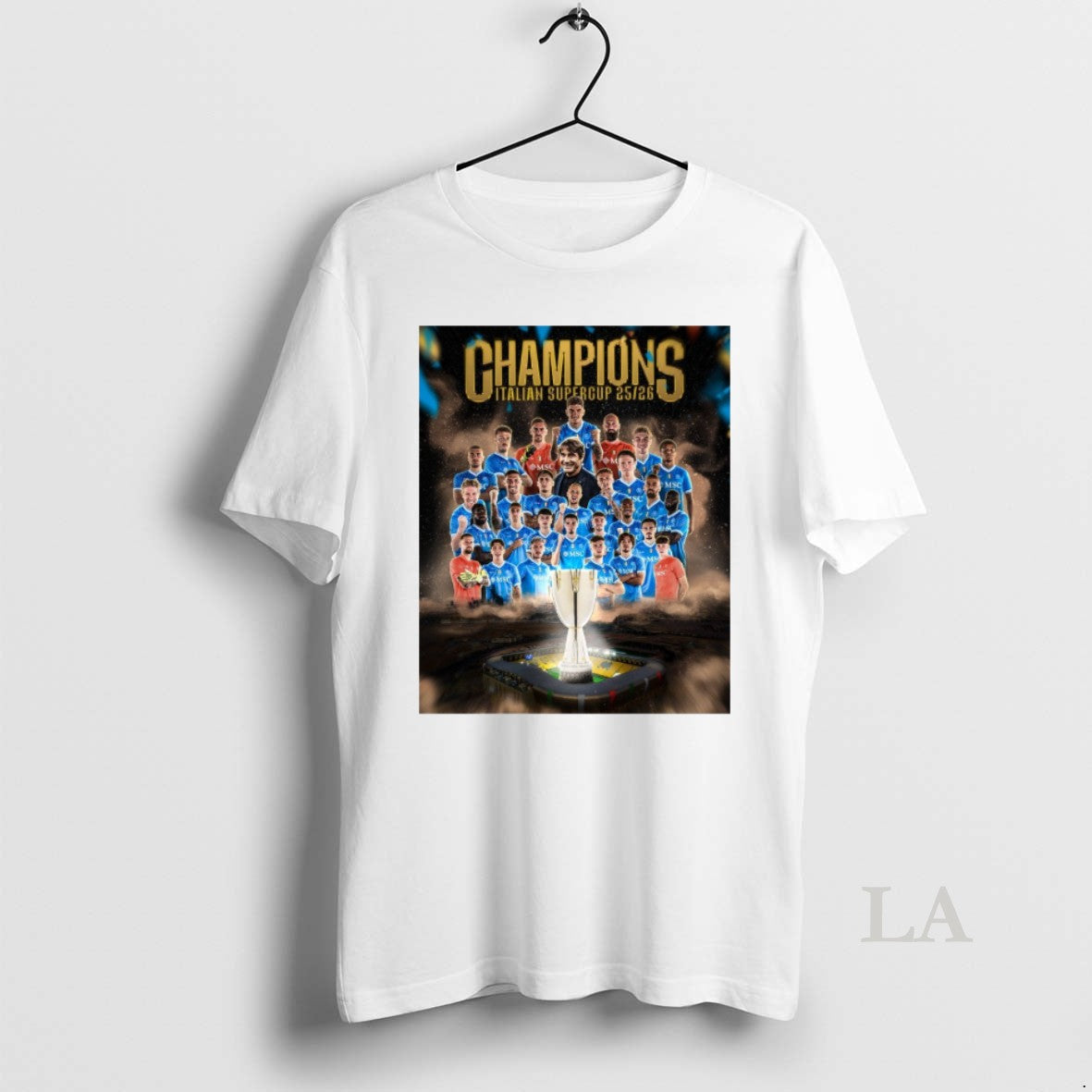 Original Napoli Defeated Bologna Football 2025 26 Italian Super Cup Champions T-Shirts, Hoodie, Sweatshirt | PopFlextees.com