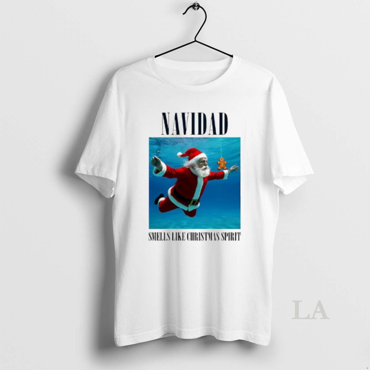 Original Navidad Smells Like Christmas Spirit Santa Claus Underwater T-Shirts, Hoodie, Sweatshirt | PopFlextees.com