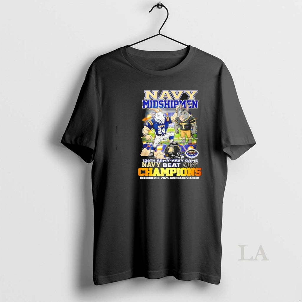 Original Navy Midshipmen 126th Army Navy Game Champions Navy Beat Army T-Shirts, Hoodie, Sweatshirt | PopFlextees.com