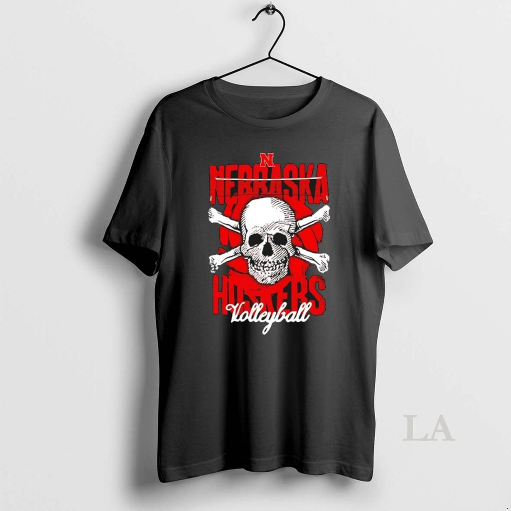 Original Nebraska Cornhuskers Volleyball Skull T-Shirts, Hoodie, Sweatshirt
