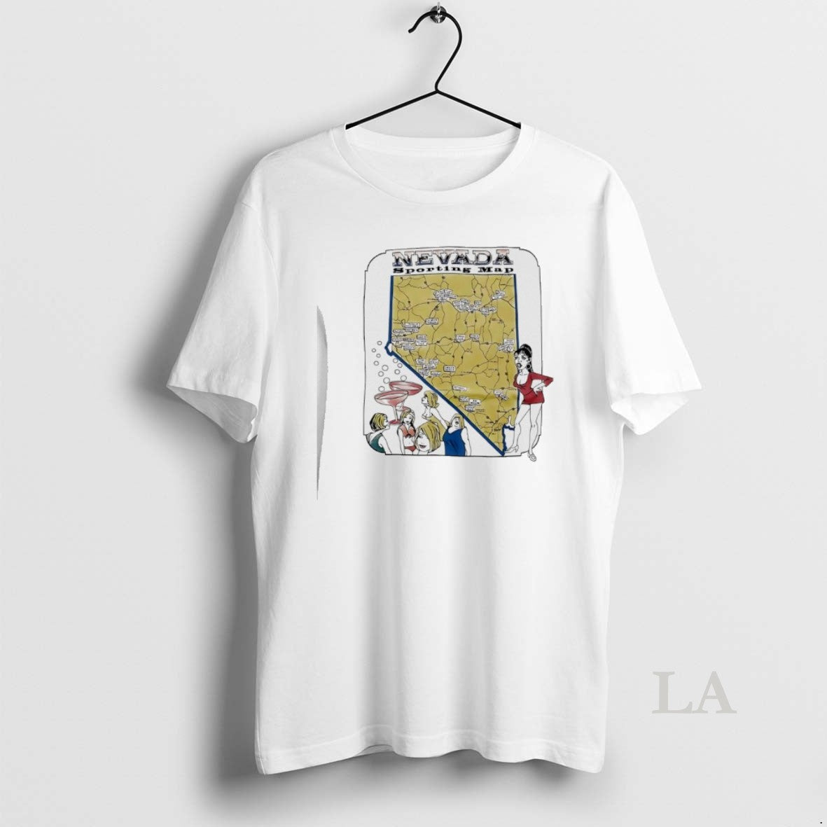 Original Nevada Sporting Map Cartoon Vintage T-Shirts, Hoodie, Sweatshirt | PopFlextees.com