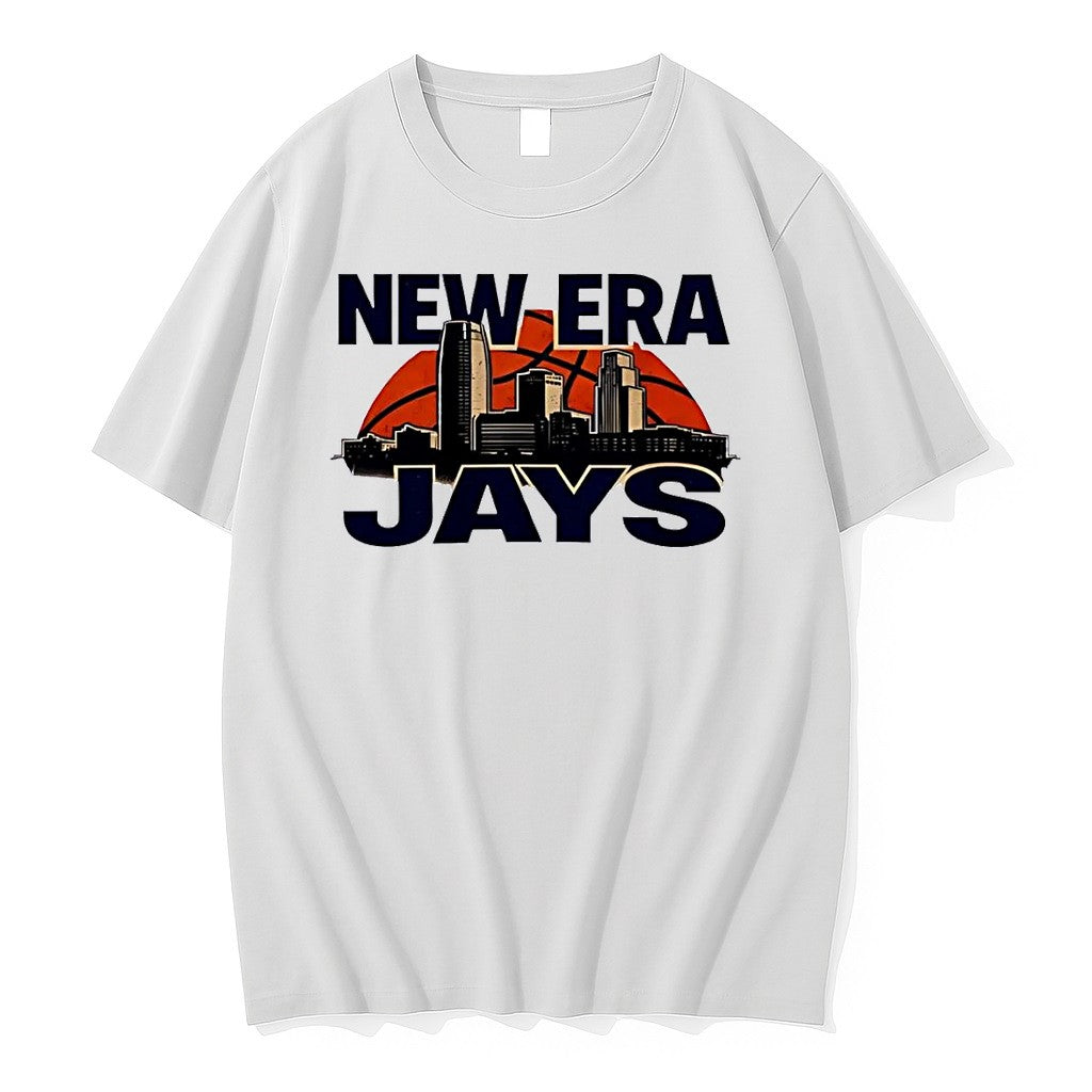 Original New Era Jays City Skyline Basketball White Tshirts Jpg