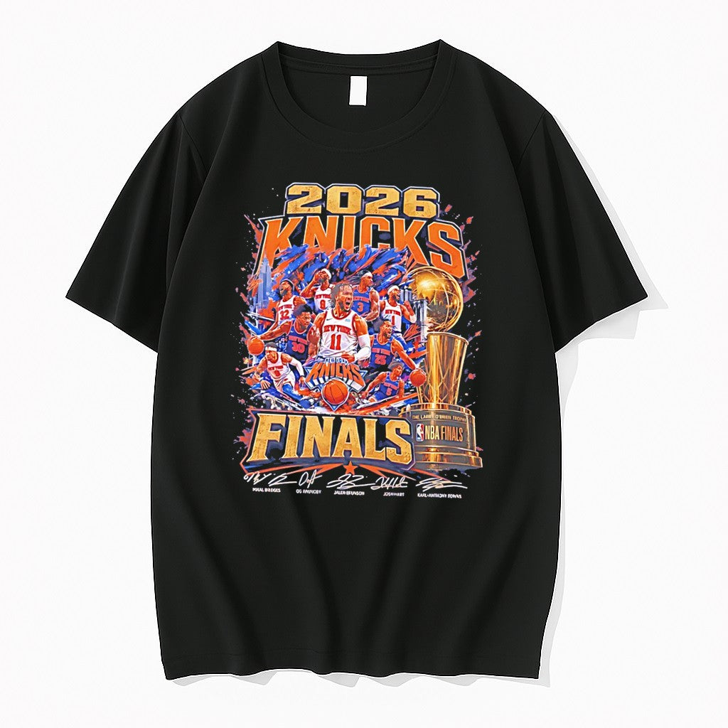 Original New York Knicks 2026 Nba Finals Team Members Illustrated Tee Tshirts