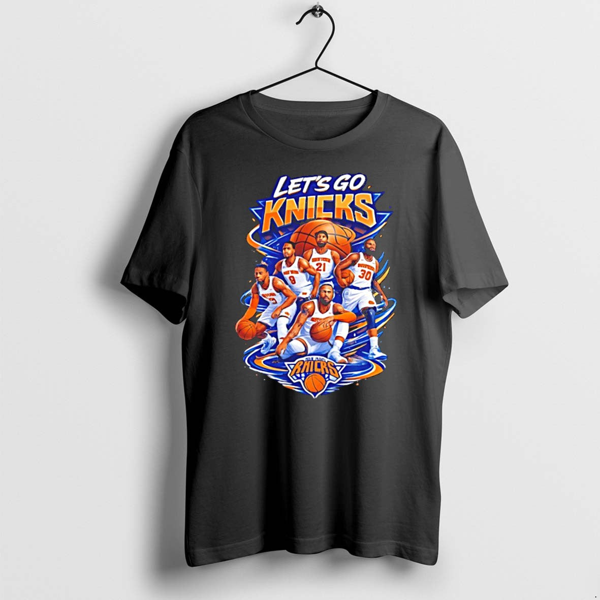 Original New York Knicks Lets Go Knicks Illustration Tee Tshirts Jpg