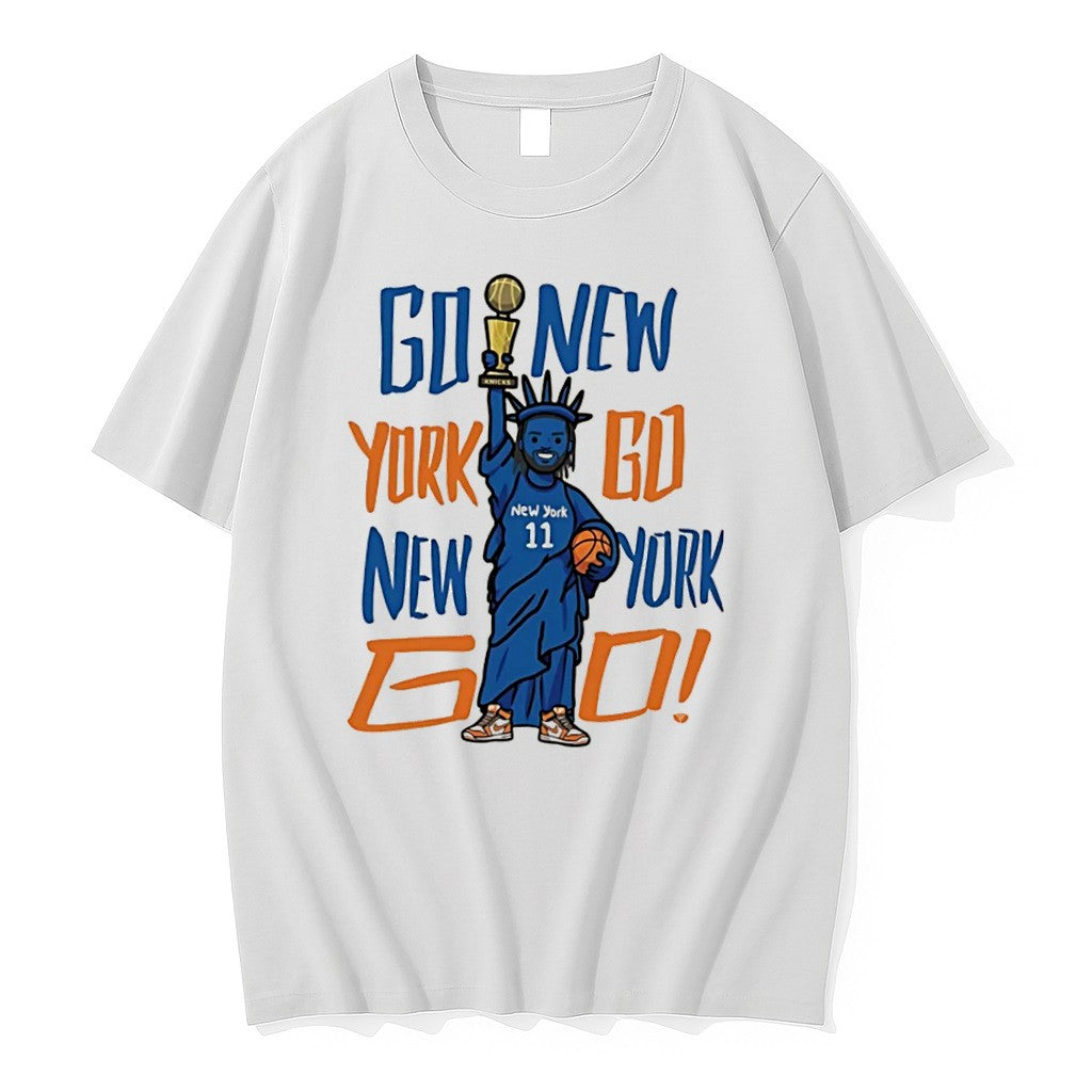 Original New York Knicks Statue Of Liberty Jalen Brunson Statue Go New York Tee Tshirts