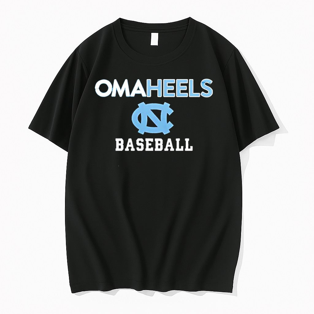 Original North Carolina Tar Heels Baseball Omaheels Logo Baseball Team Fan Tshirts