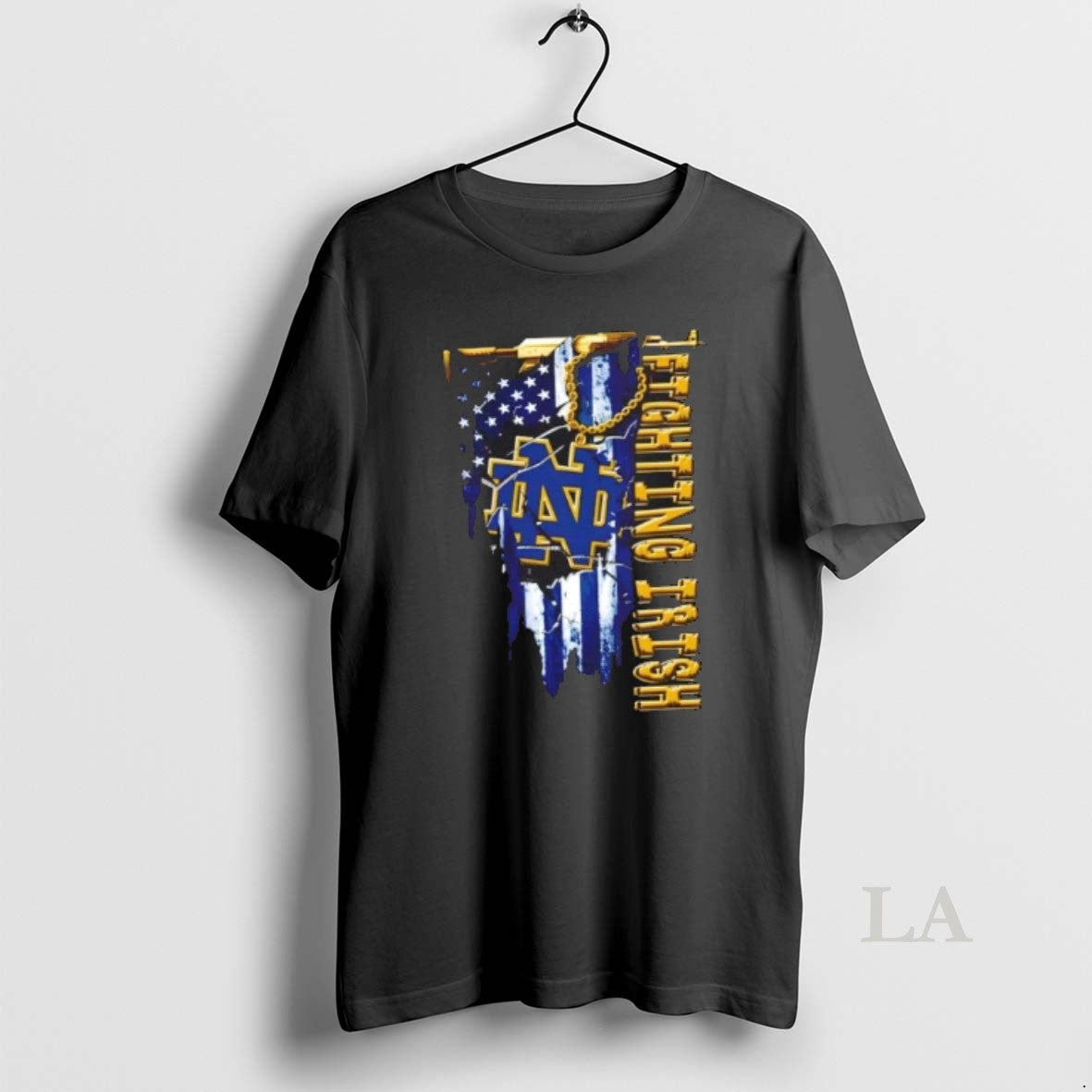 Original Notre Dame Fighting Irish Football Battle Shattered Usa Flag Rip Design T-Shirts, Hoodie, Sweatshirt