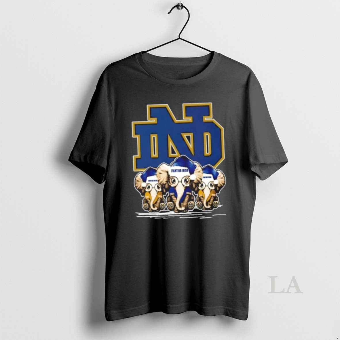 Original Notre Dame Fighting Irish X Elephants Santa Hat Merry Christmas T-Shirts, Hoodie, Sweatshirt | PopFlextees.com