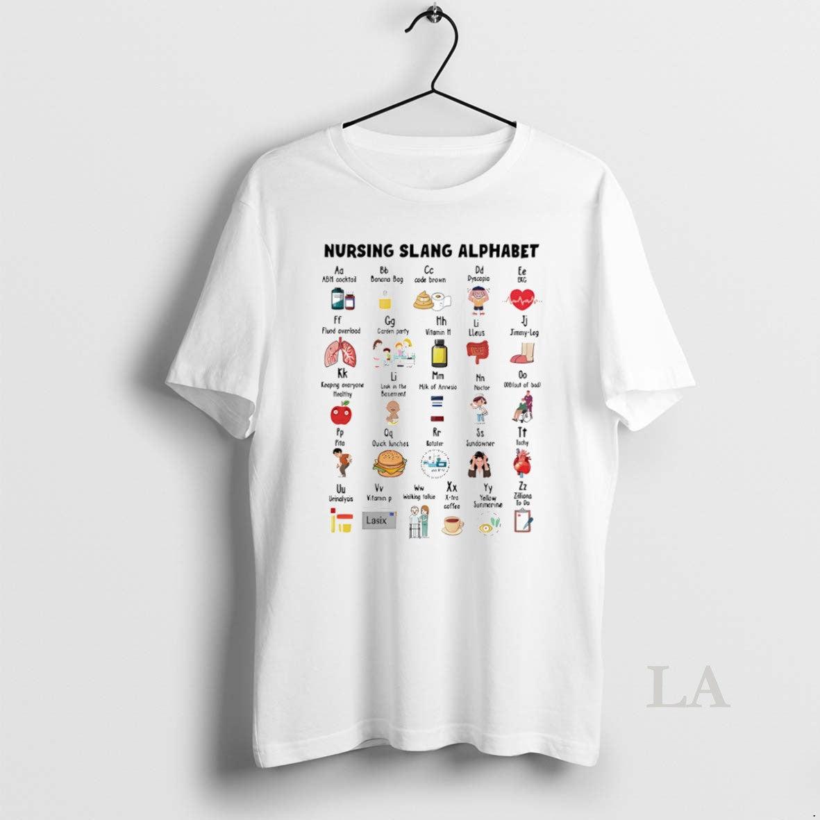 Original Nursing Slang Alphabet T-Shirts, Hoodie, Sweatshirt | PopFlextees.com