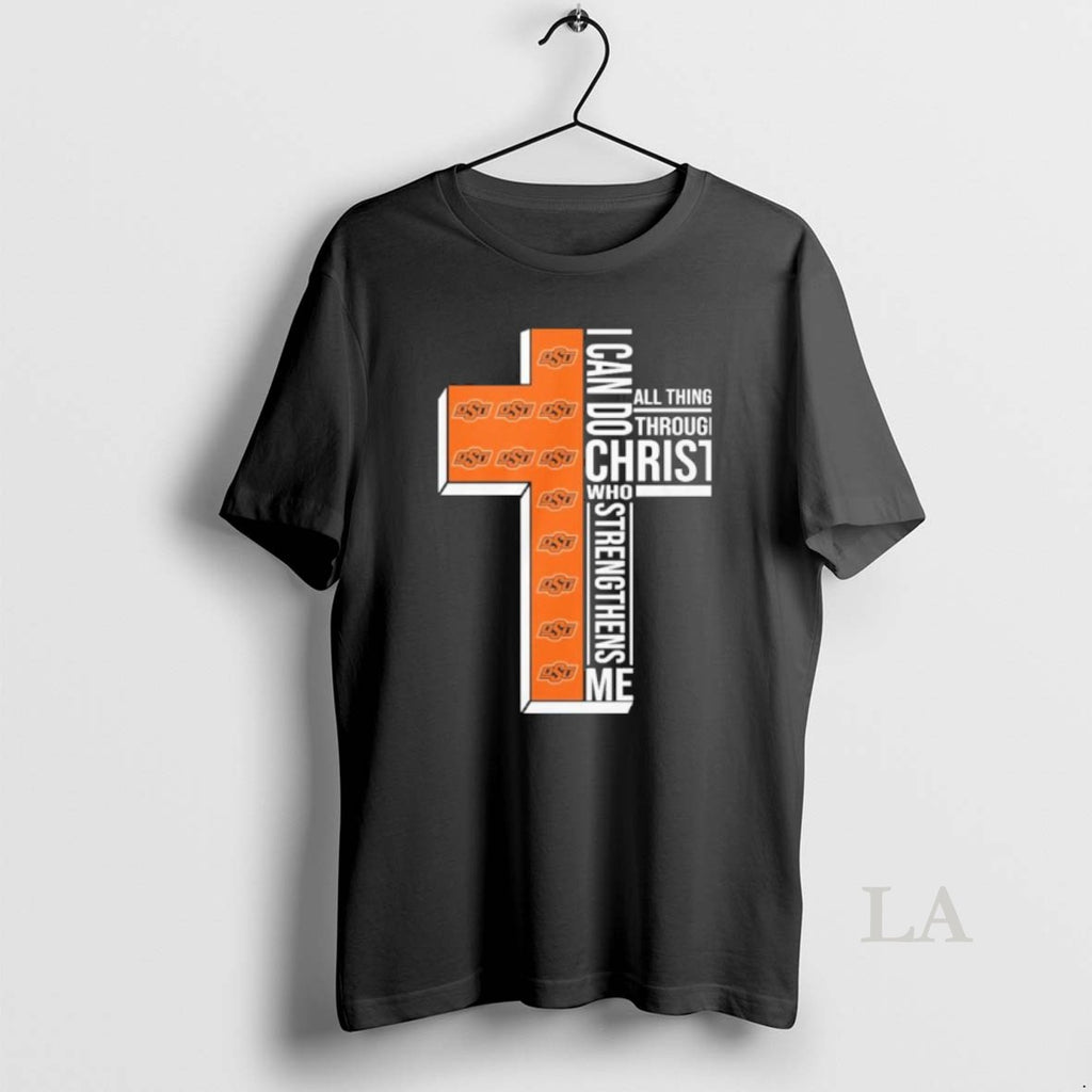 Original Oklahoma State Basketball Logo I Can Do All Things Through Christ Who Strengthens Me T-Shirts, Hoodie, Sweatshirt