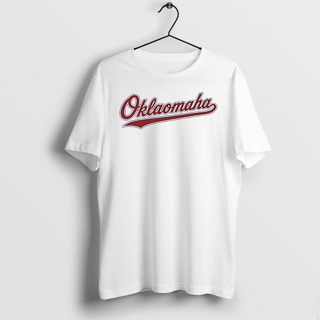 Original Omaha Script Logo Maroon Lettering White Tshirts Jpg