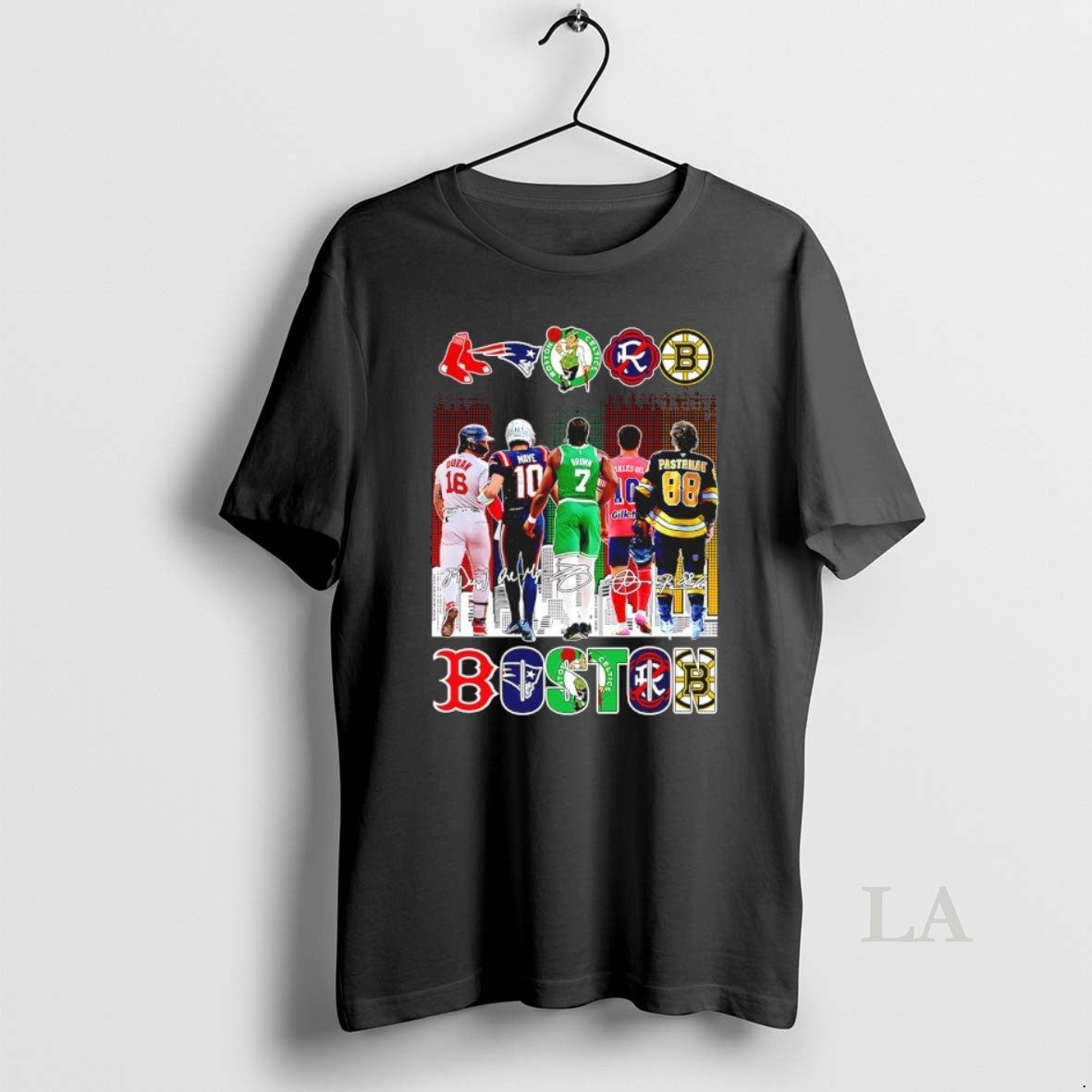 Original One City One Heart All Boston Team Skyline Signatures T-Shirts, Hoodie, Sweatshirt | PopFlextees.com