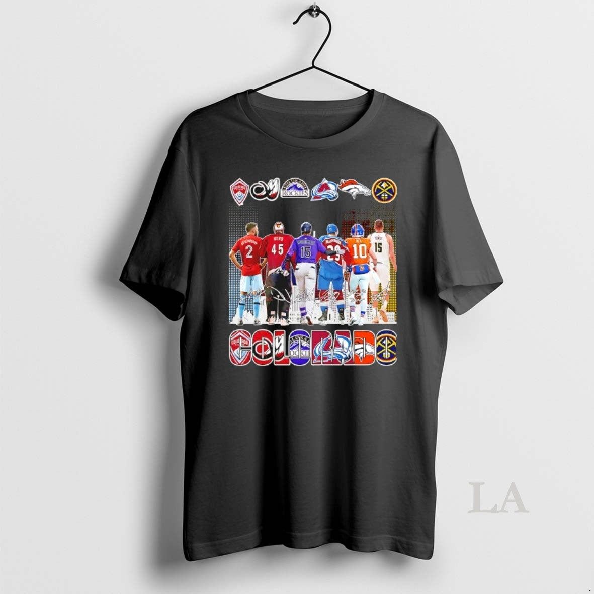 Original One City One Passion All Colorado Team Skyline Signatures T-Shirts, Hoodie, Sweatshirt | PopFlextees.com