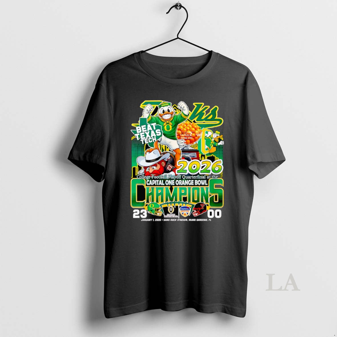 Original Oregon Beat Texas Tech 2026 Capital One Orange Bowl Champions Mascot T-Shirts, Hoodie, Sweatshirt | PopFlextees.com