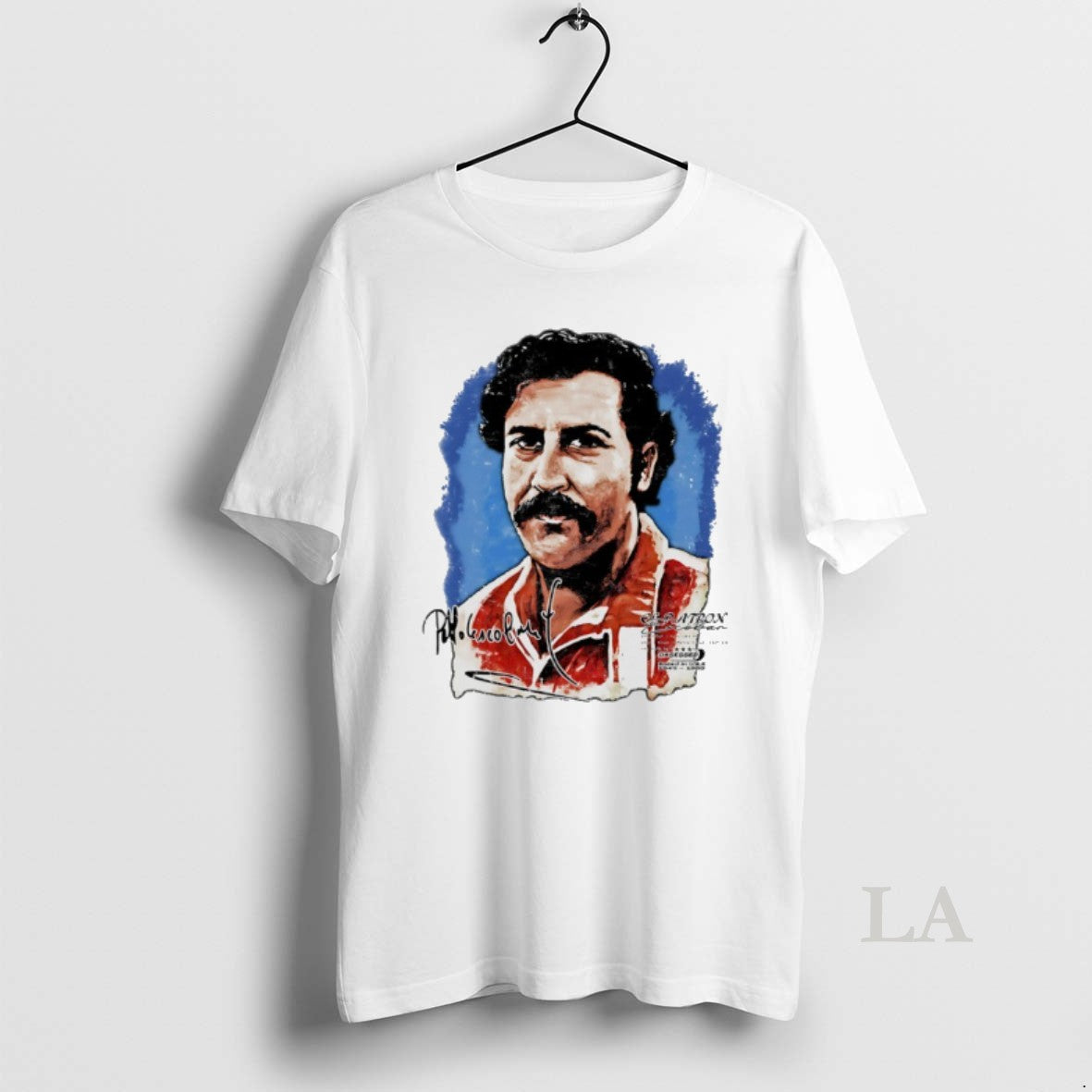 Original Pablo Escobar Big Face Signature Graphic T-Shirts, Hoodie, Sweatshirt | PopFlextees.com