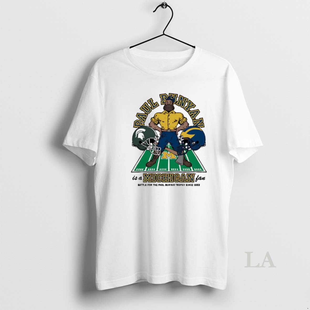 Original Paul Bunyan Michigan State And Wolverines Helmet T-Shirts, Hoodie, Sweatshirt | PopFlextees.com