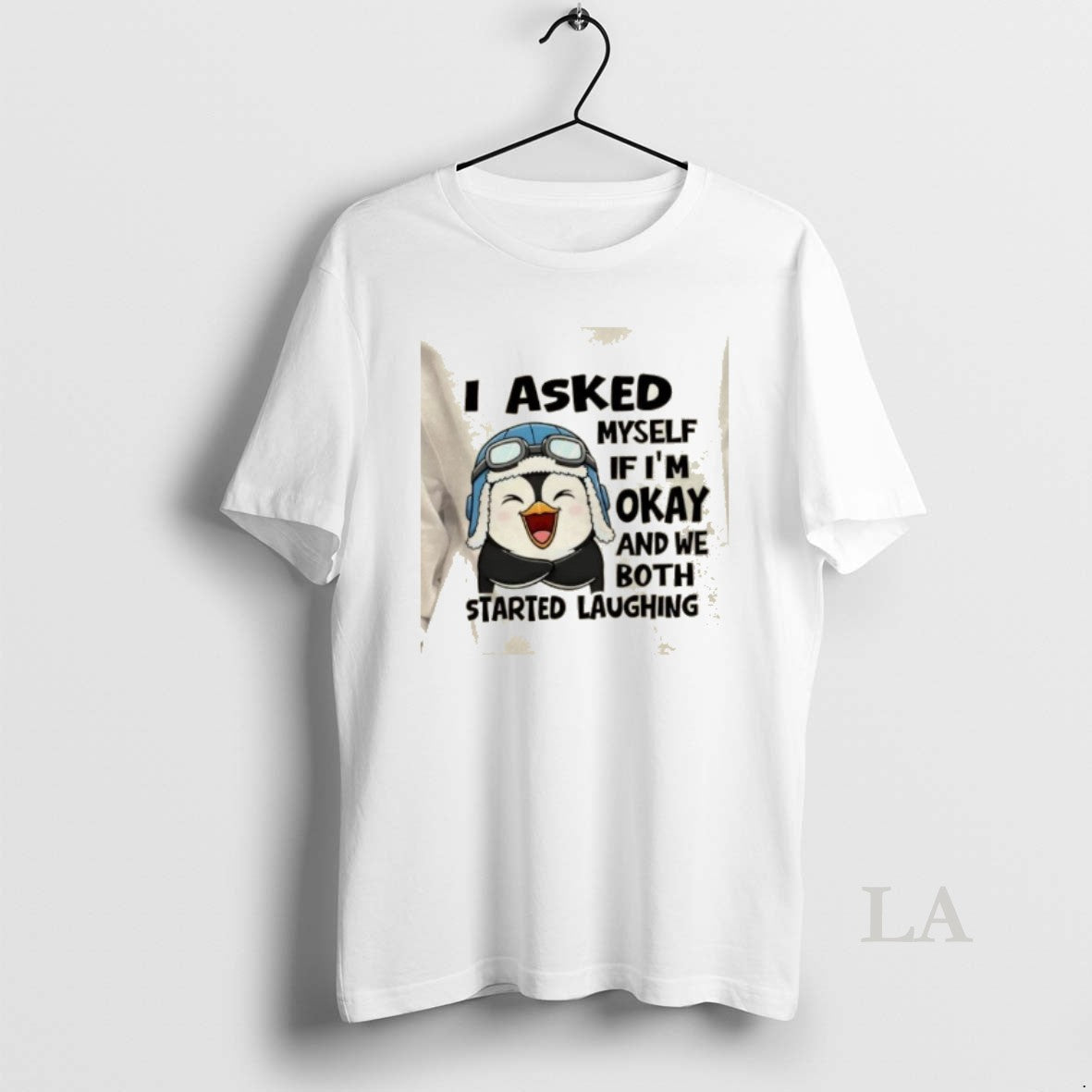 Original Penguin I Asked Myself If Im Okay And We Both Started Laughing T-Shirts, Hoodie, Sweatshirt | PopFlextees.com