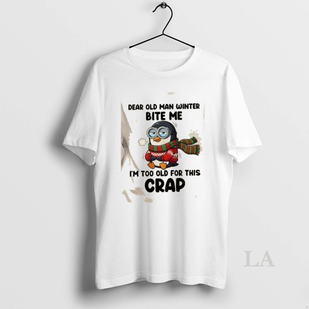 Original Penguin Dear Old Man Winter Bite Me Im Too Old For This Crap T-Shirts, Hoodie, Sweatshirt | PopFlextees.com