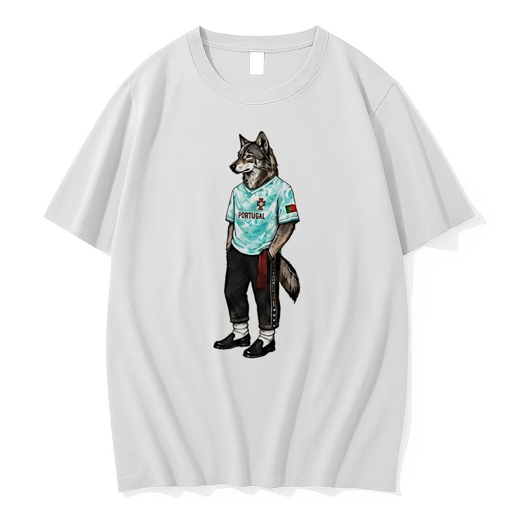 Original Portugese Wolf World Cup 2026 Mascot Tee Tshirts Jpg