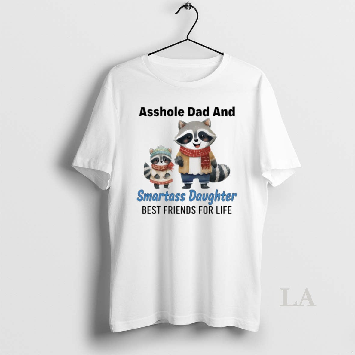 Original Raccoon Christmas Asshole Dad And Smartass Daughter Best Friends For Life T-Shirts, Hoodie, Sweatshirt