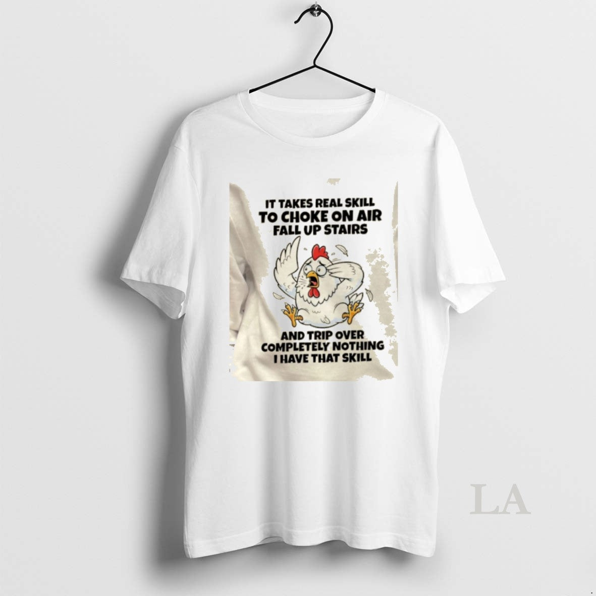 Original Rooster It Takes Real Skill To Choke On Air Fall Up Stairs And Trip T-Shirts, Hoodie, Sweatshirt | PopFlextees.com