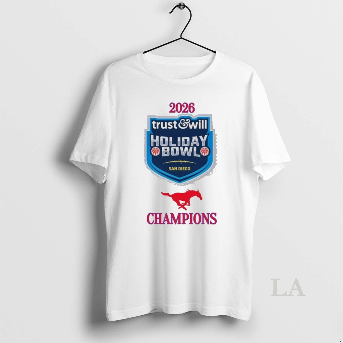 Original Smu Mustang 2026 Trust And Will Holiday Bowl Champions Logos T-Shirts, Hoodie, Sweatshirt | PopFlextees.com