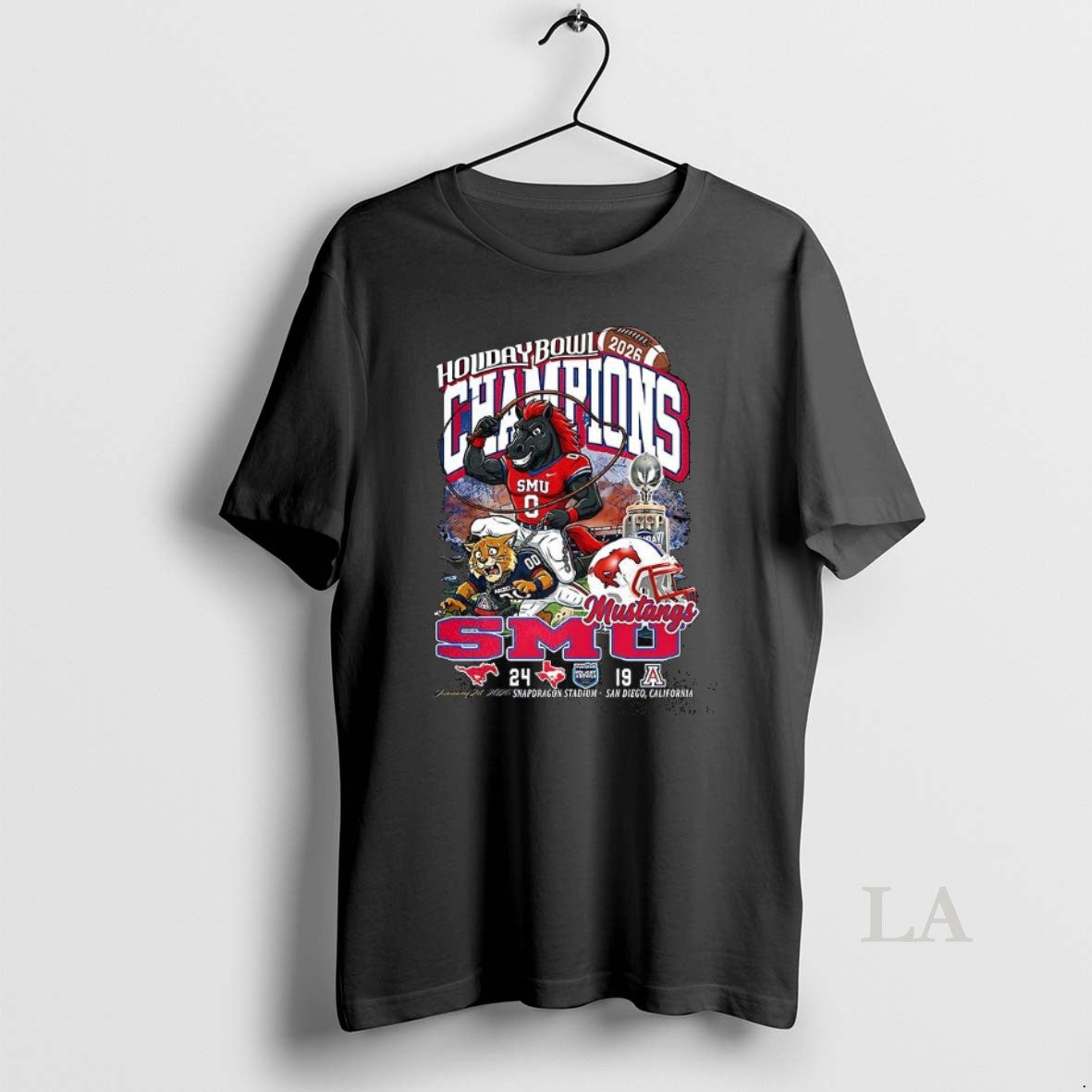 Original Smu Mustangs Beat Arizona Wildcats Holiday Bowl 2026 Holiday Bowl Champions Mascot T-Shirts, Hoodie, Sweatshirt