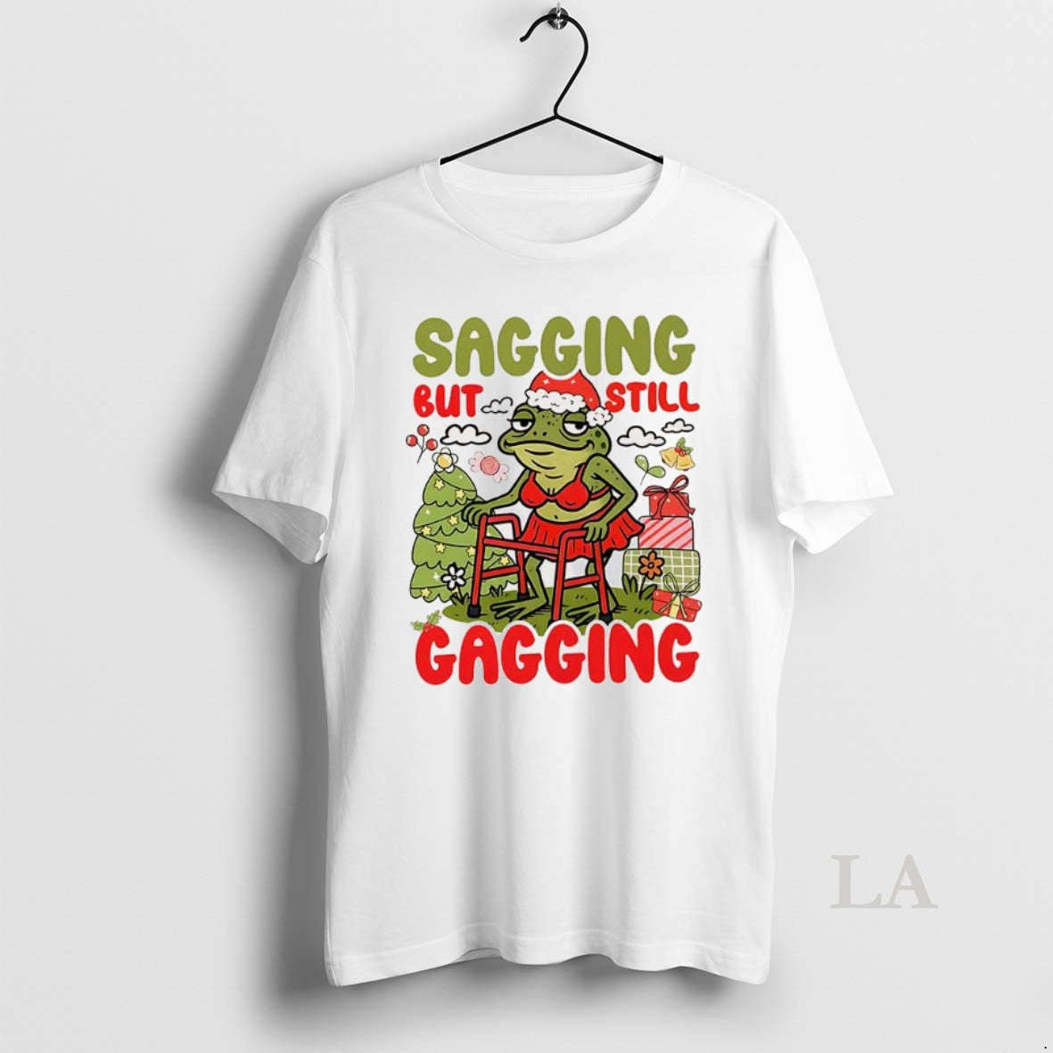 Original Sagging But Still Gagging Christmas Frog Meme T-Shirts, Hoodie, Sweatshirt | PopFlextees.com