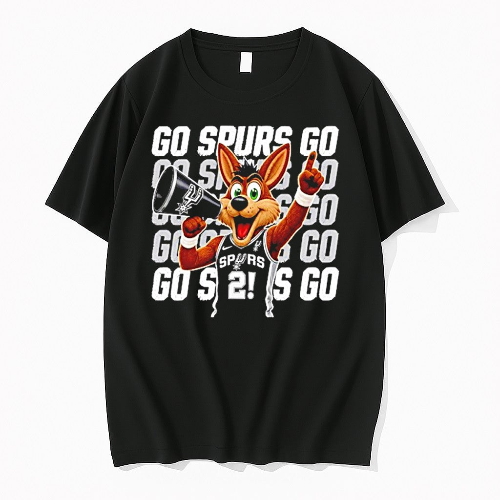 Original San Antonio Spurs Mascot The Coyote Apparel With Go Spurs Go Tshirts