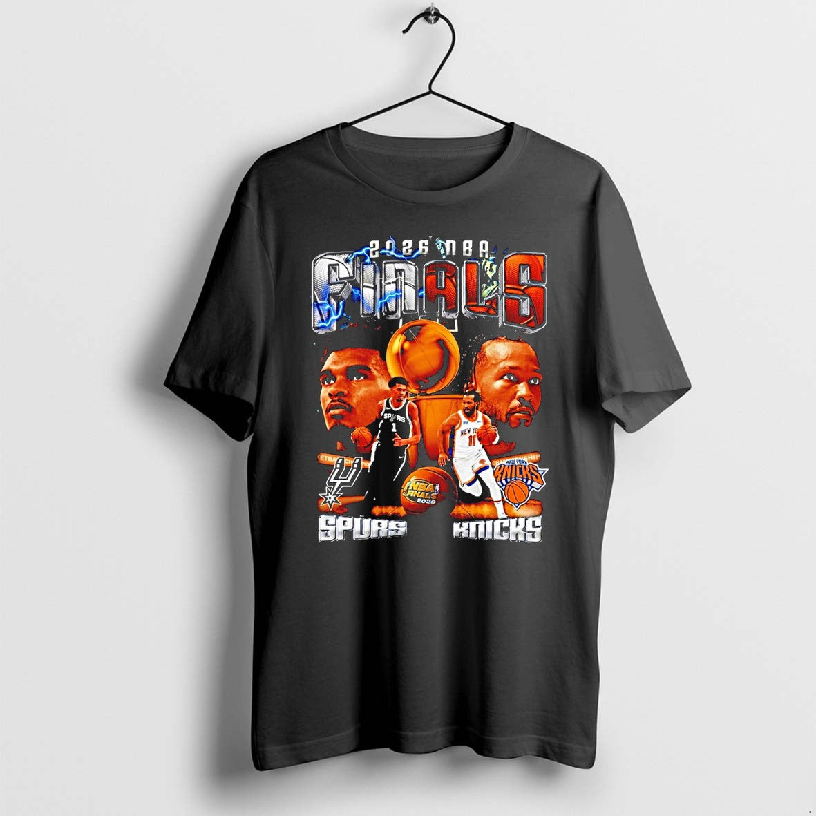 Original San Antonio Spurs And New York Knicks 2026 Nba Finals Basketball Player Tshirts
