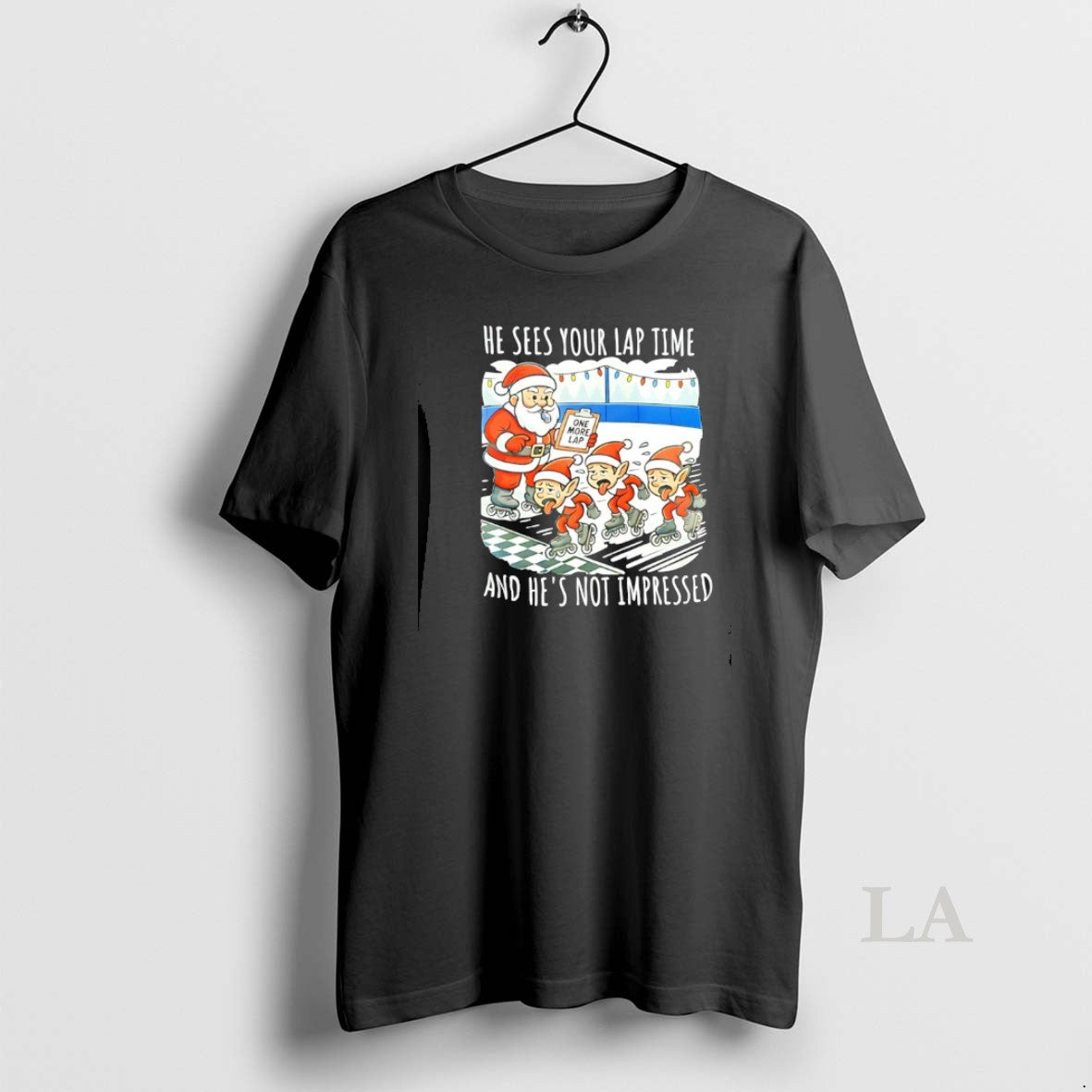 Original Santa Claus He Sees Your Lap Time And Hes Not Impressed Christmas T-Shirts, Hoodie, Sweatshirt | PopFlextees.com
