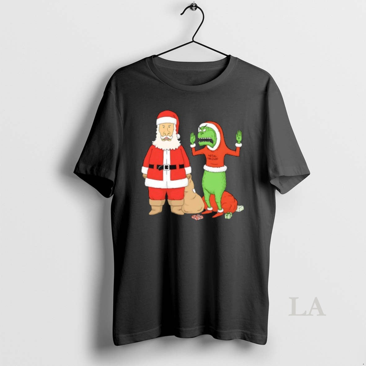 Original Santa Claus And The Grinch In The Style Of Beavis And Butt Head T-Shirts, Hoodie, Sweatshirt | PopFlextees.com