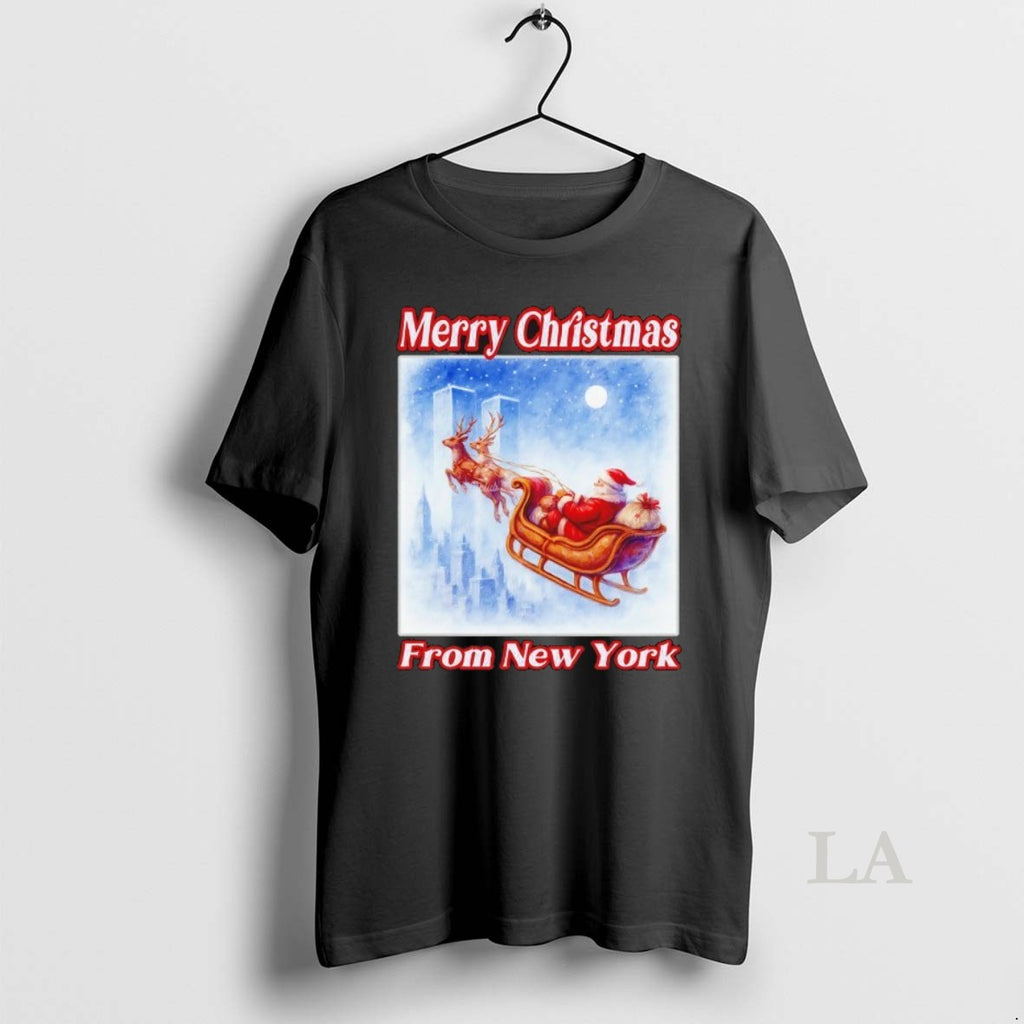 Original Santa Merry Christmas From New York T-Shirts, Hoodie, Sweatshirt | PopFlextees.com