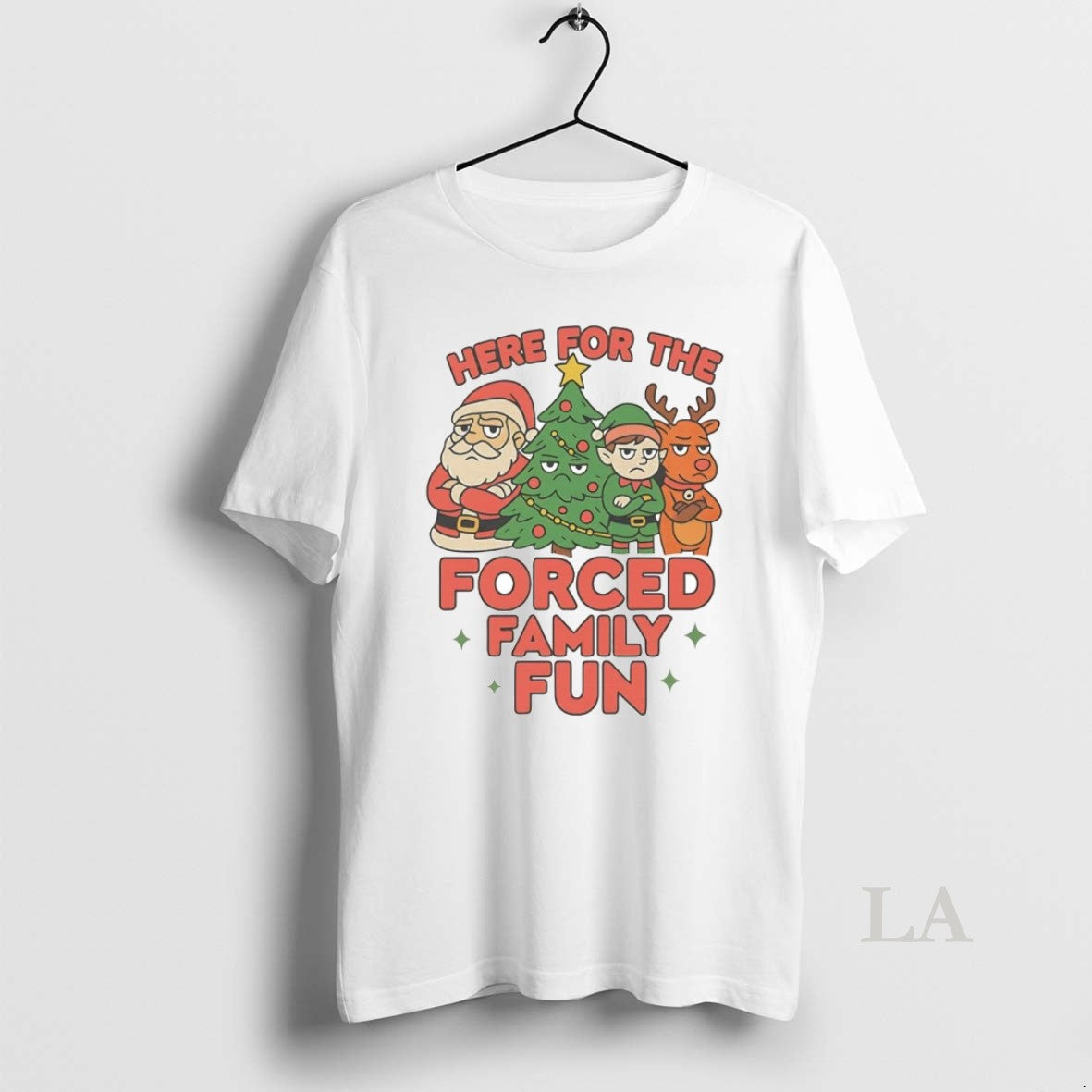 Original Santa Elf Reindeer Here For The Forced Family Fun Christmas T-Shirts, Hoodie, Sweatshirt | PopFlextees.com