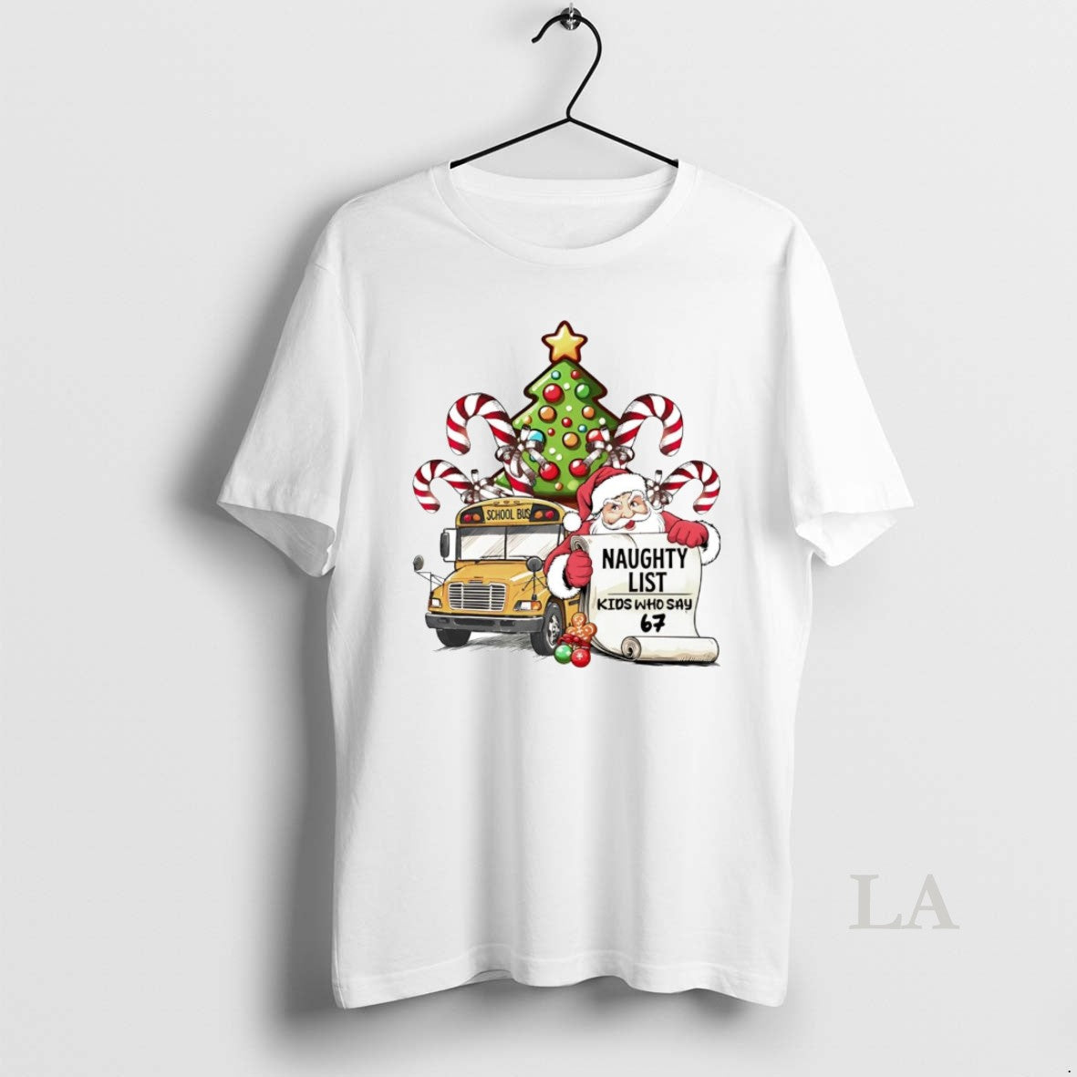 Original Santa School Bus Naughty List Kids Who Say 6 7 Christmas T-Shirts, Hoodie, Sweatshirt | PopFlextees.com