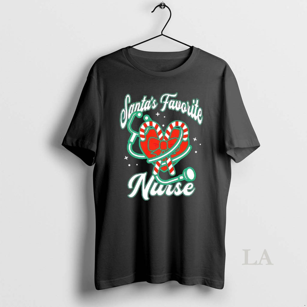 Original Santas Favorite Nurse T-Shirts, Hoodie, Sweatshirt | PopFlextees.com