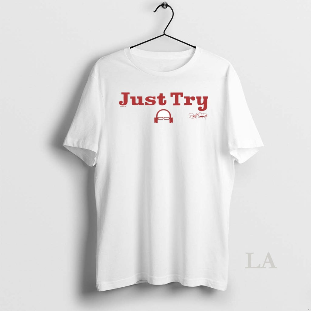 Original Scott Van Pelt Just Try Signature Circle T-Shirts, Hoodie, Sweatshirt | PopFlextees.com