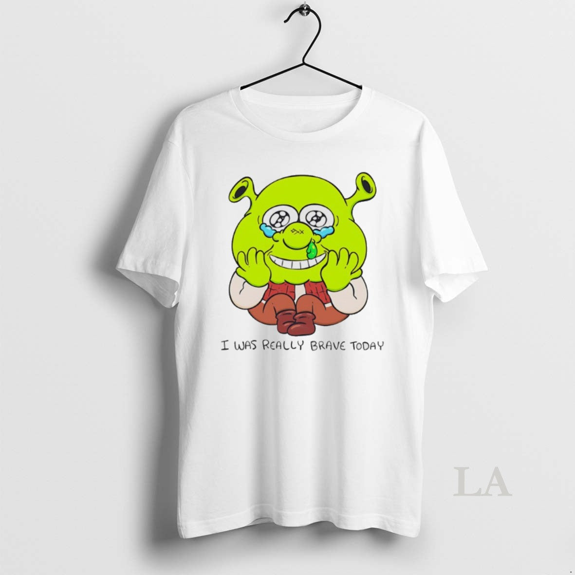 Original Shrek I Was Ready Brave Today Chibi T-Shirts, Hoodie, Sweatshirt | PopFlextees.com