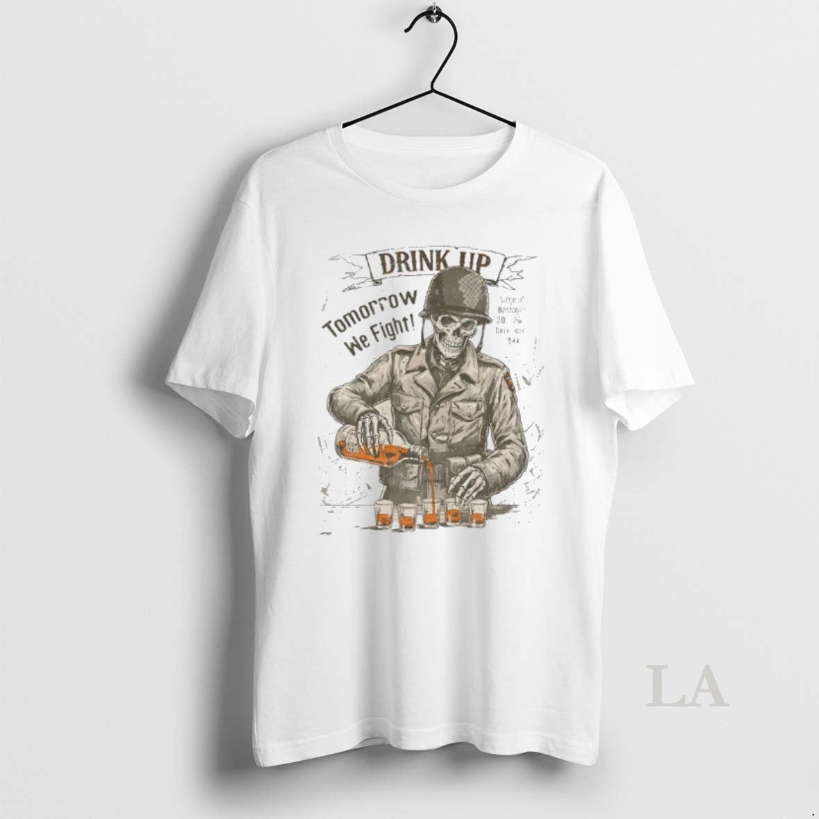 Original Skeleton Drink Up Tomorrow We Fight T-Shirts, Hoodie, Sweatshirt | PopFlextees.com