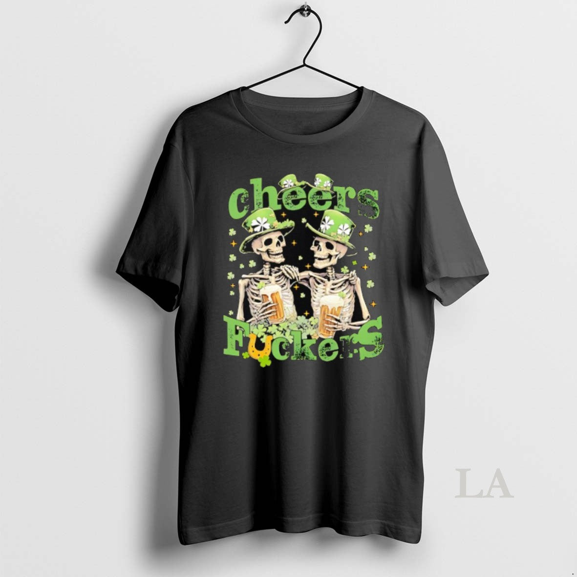 Original Skeleton Drinking Beer Cheers Fuckers St Patricks Day Funny T-Shirts, Hoodie, Sweatshirt | PopFlextees.com
