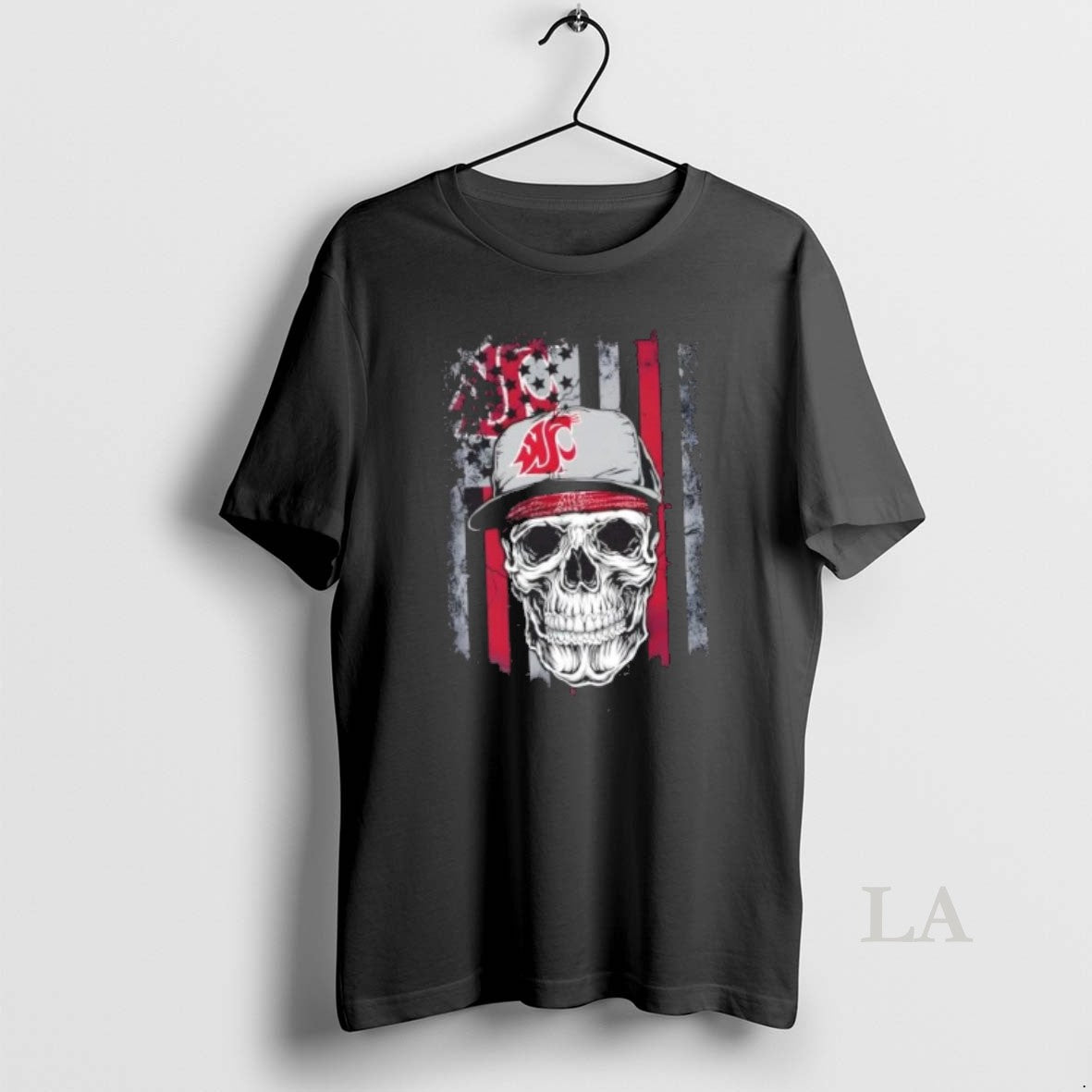 Original Skull Wearing A Cap Washington State Cougars Us Flag T-Shirts, Hoodie, Sweatshirt | PopFlextees.com