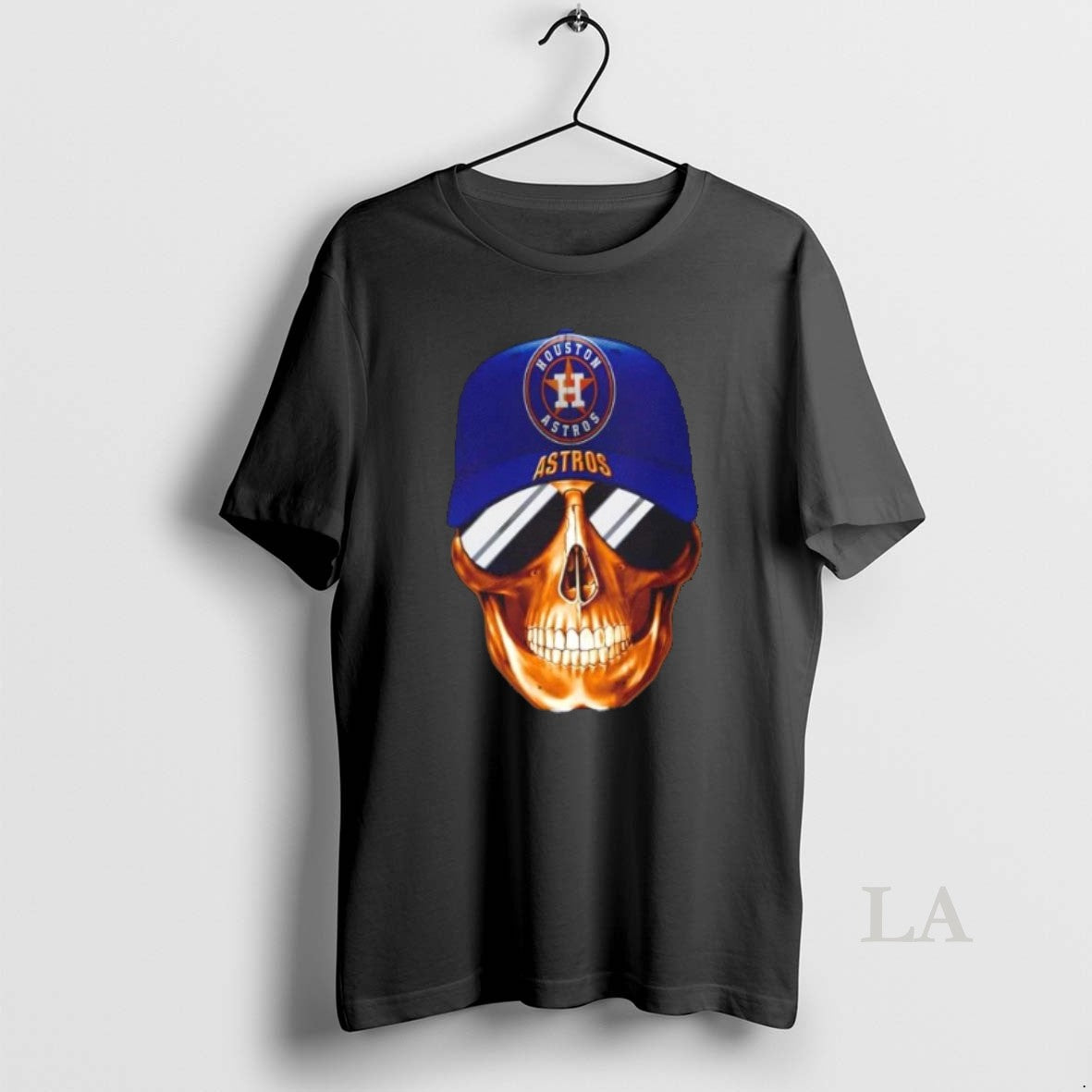 Original Skull Wearing A Cap Houston Astros And Smiling With Fans T-Shirts, Hoodie, Sweatshirt | PopFlextees.com