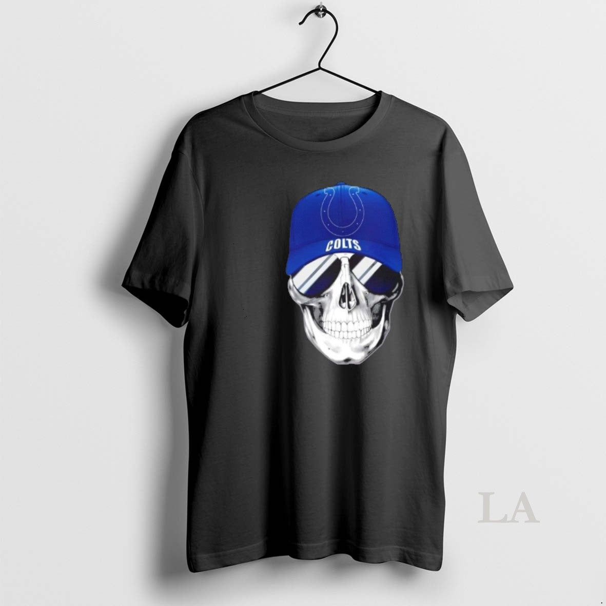 Original Skull Wearing A Cap And Smile Indianapolis Colts Fans T-Shirts, Hoodie, Sweatshirt | PopFlextees.com