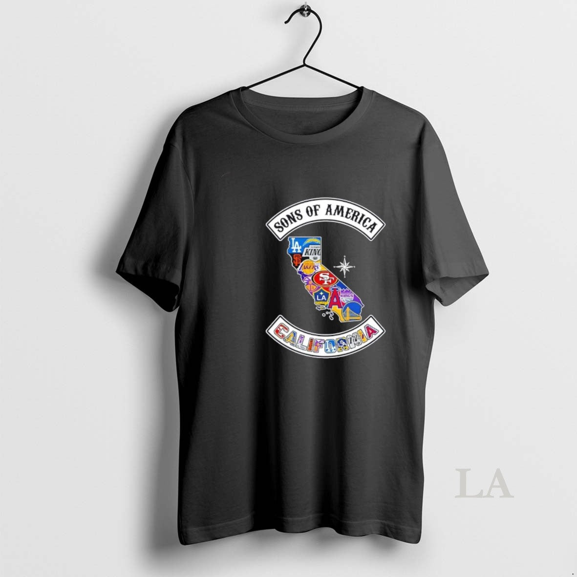 Original Son Of America California Map Sports Logos Combine T-Shirts, Hoodie, Sweatshirt | PopFlextees.com