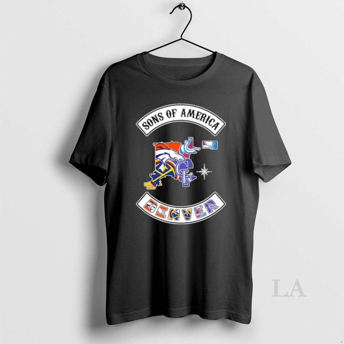 Original Son Of America Denver Map Sports Logos Combine T-Shirts, Hoodie, Sweatshirt | PopFlextees.com