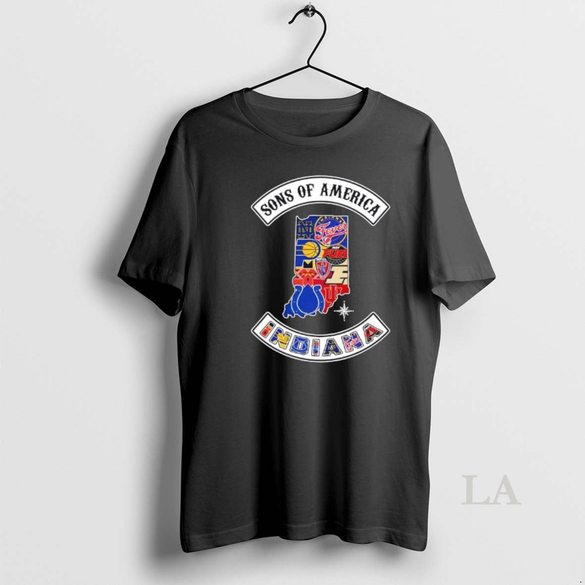 Original Son Of America Indiana Map Sports Logos Combine T-Shirts, Hoodie, Sweatshirt | PopFlextees.com