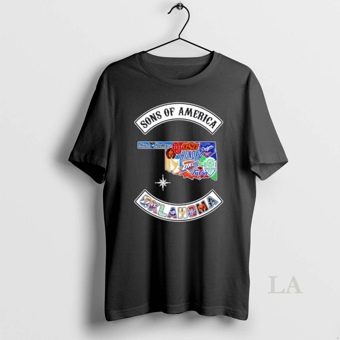 Original Son Of America Oklahoma Map Sports Logos Combine T-Shirts, Hoodie, Sweatshirt | PopFlextees.com